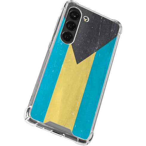 Bahamas Flag Distressed Galaxy S23 Clear Case